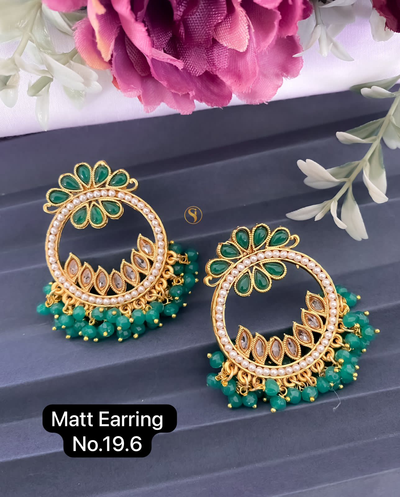 Designer Matte Party Wear Earrings Catalog

